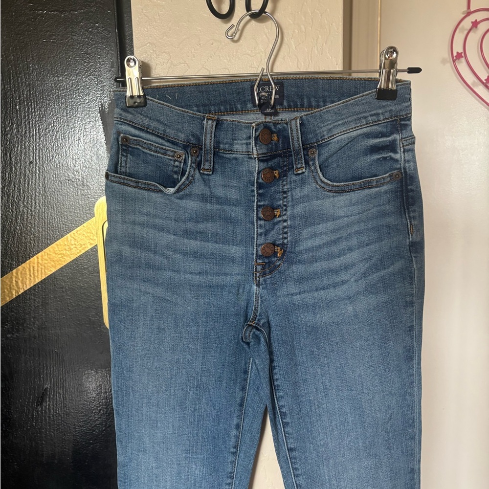 J.Crew 9” High-Waisted Blue skinny Jeans